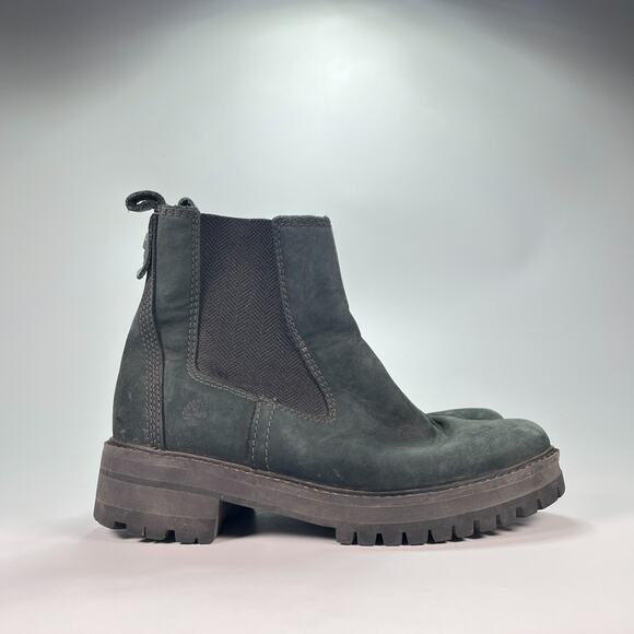 Timberland Courmayeur Valley Black Suede Chelsea Boots A1J66 Women’s Size 8 - Picture 1 of 10